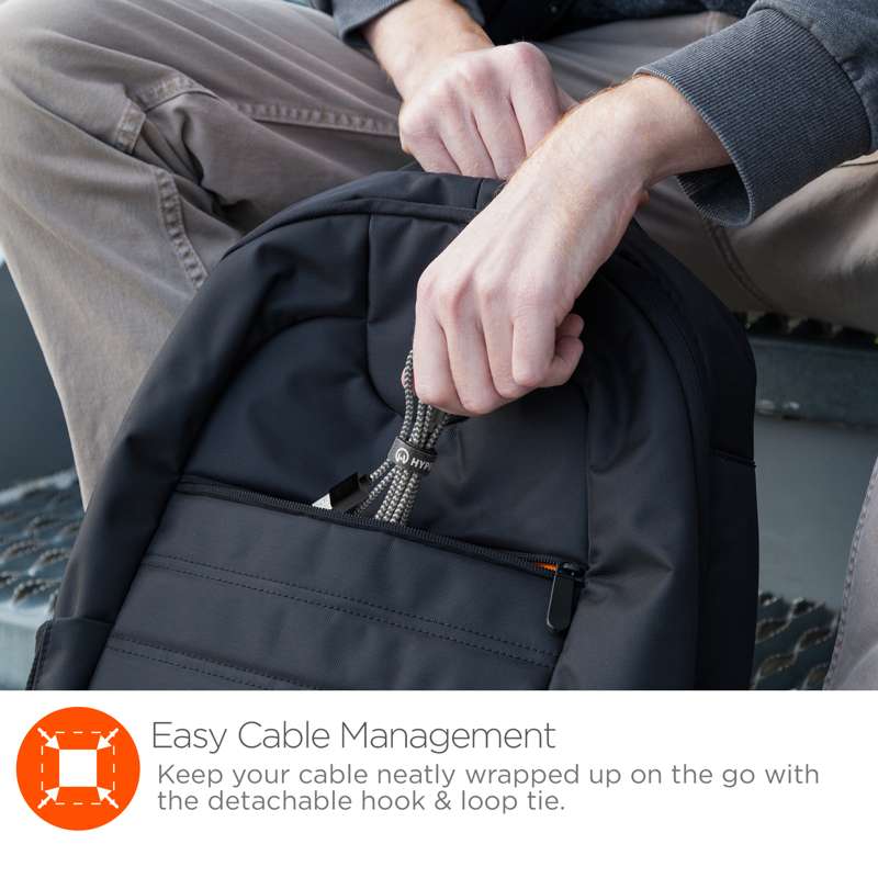 #Hypergear Micro USB ladekabel Ekstra stærk 120cm Black