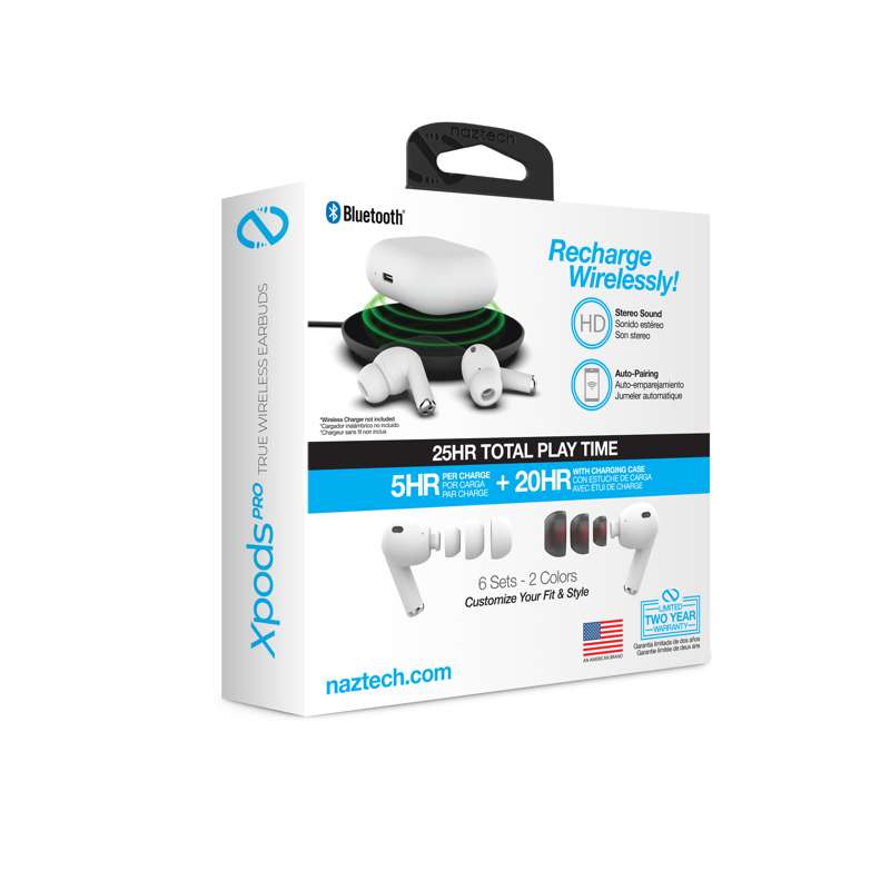 #Naztech Xpods Pro TWS høretelefoner - hvid