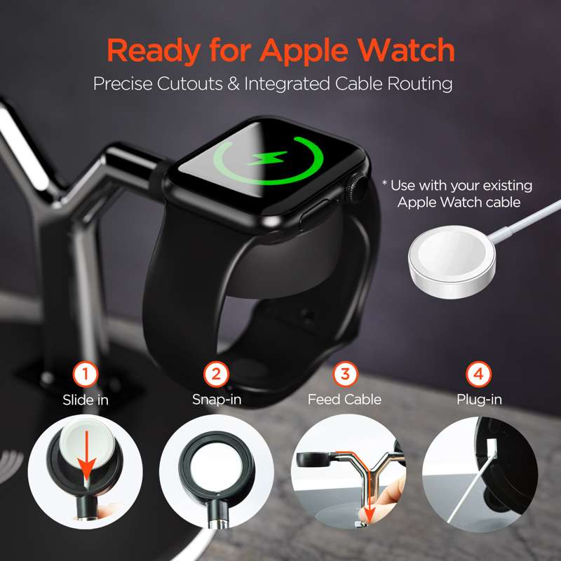 #HyperGear MaxCharge 3-i-1 trådløs ladestation