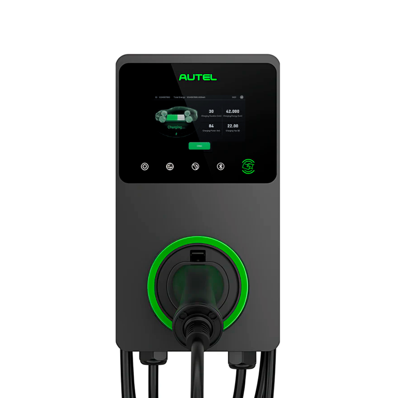 Autel Maxicharger 22kW LCD, MID, 4G 3F/32A med kabel - Mørkegrå