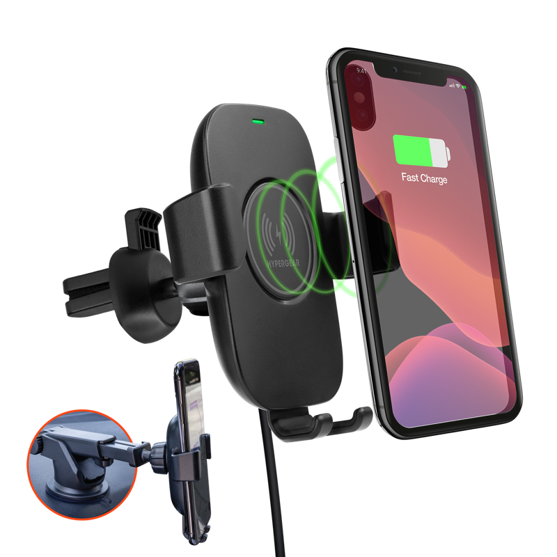 #HyperGear Gravity 10W Wireless Fast Charge Mount Kit Black