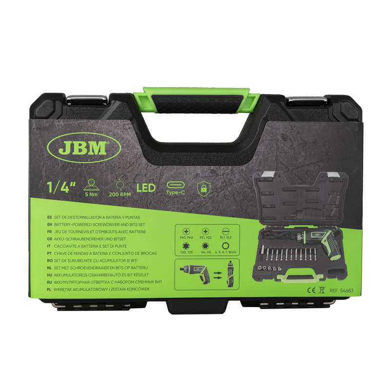 JBM Elektrisk Skruetrækker m. bits