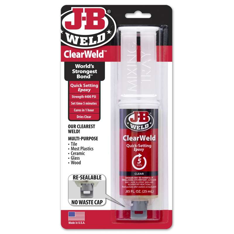 JB Weld CLEAR WELD - 5 MINUTE klar epoxy