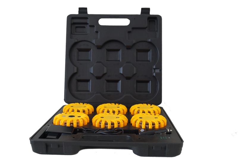 Zmartgear kuffert m. 6 advarselslys - Gul