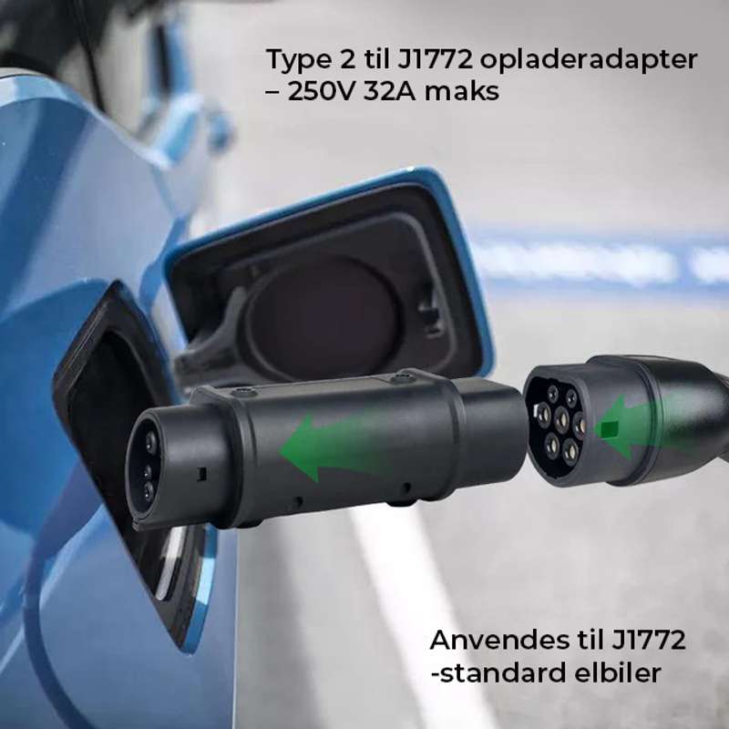 Zmartgear Type 2 til Type 1 adapter