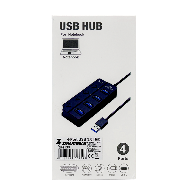 Zmartgear USB-splitter 4*USB3,0