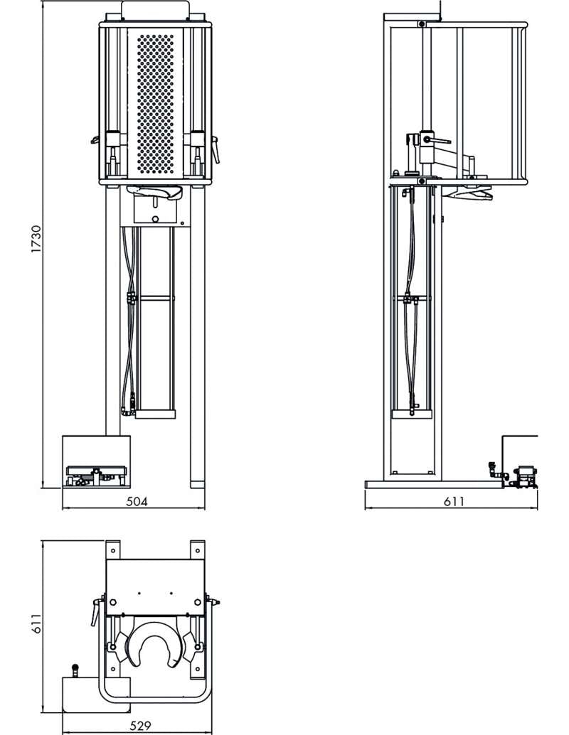 Govoni Pneumatisk fjederkompressor 2,5T