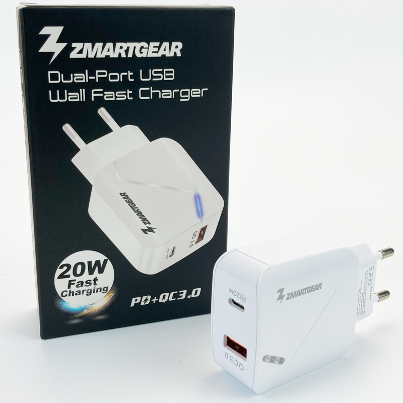 Zmartgear 220V lader USB-A + USB-C