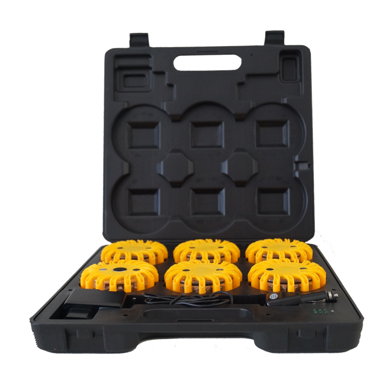 Zmartgear kuffert m. 6 advarselslys - Gul