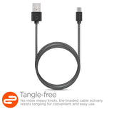 #Hypergear Micro USB ladekabel Ekstra stærk 120cm Black