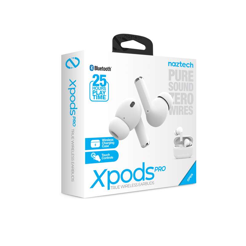 Naztech Xpods Pro TWS høretelefoner - hvid