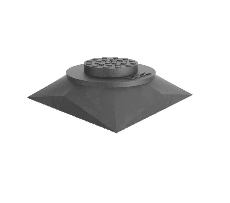 Cepelo gummiblok 13,5x13,5x4,2