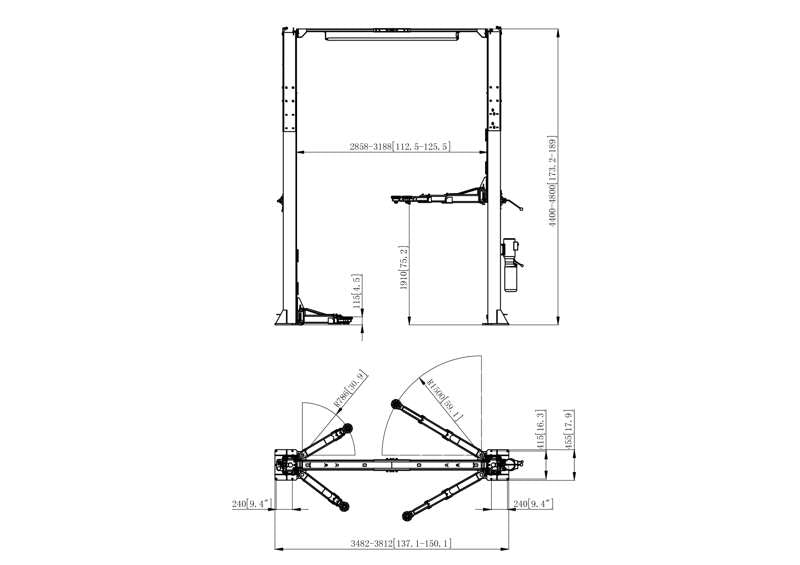 CEPELO 2-søjlet lift 5,5T