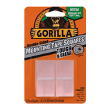 Gorilla Mounting Tape Tough & Clear Pre-cut Squares 24 pk