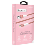 #Naztech MFI Lightning USB ladekabel Ekstra stærk 120cm Rose Gold