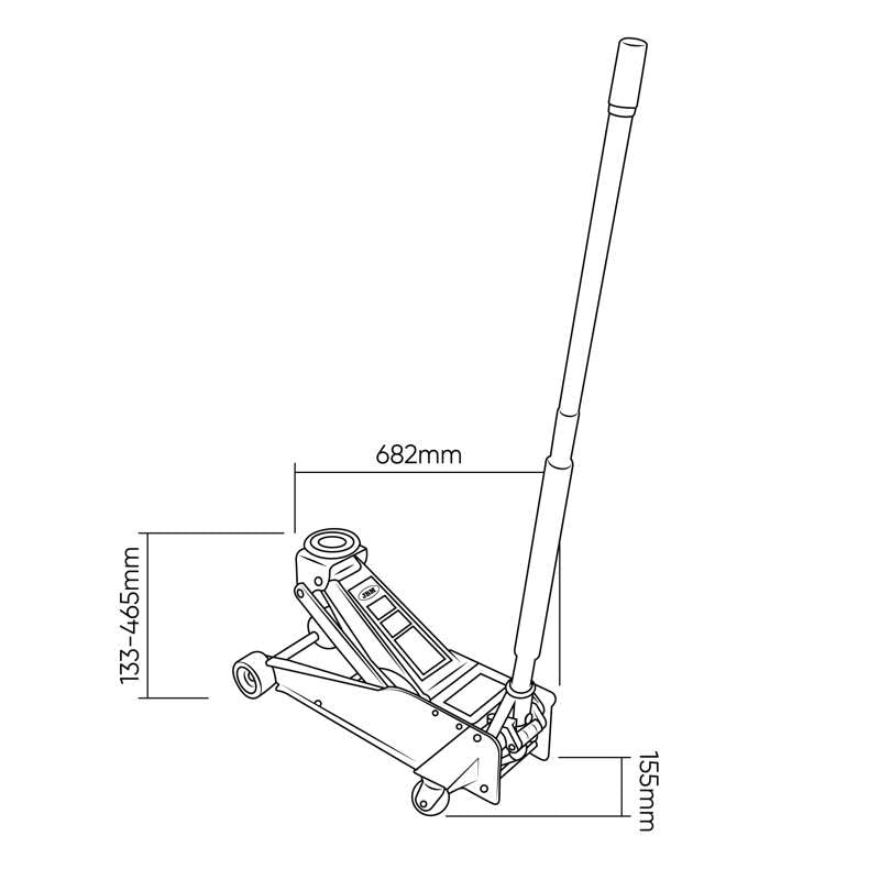 JBM Donkraft 3T m. hurtig pumpe